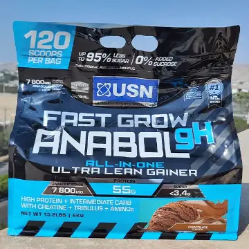 گینر فست گرو آنابولیک یو اس ان 6 کیلویی | USN Fast Grow Anabol gH Gainer 6kg-سم7شاپ-sam7shop.ir