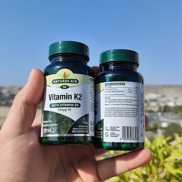 کپسول ویتامین K2 با D3 نچرال اید 30 عددی | Nature’s Aid Vitamin K2 with Vitamin D3- سم7شاپ-sam7shop.ir